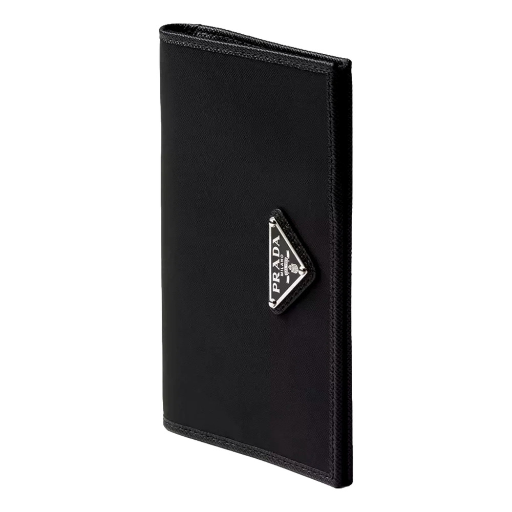 Prada Black Re-Nylon Tessuto Saffiano Passport
